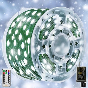 Weihnachtsbeleuchtung, 198 Fuß 600 LED Außen Wasserdicht Stecker in Weihnachtsbaum Licht - Bild 1 von 12