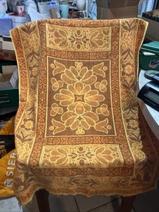 Toalla de baño vintage Mid Century Mod años 60 Tastemaker marrón y naranja 24X36 - Imagen 1 de 9
