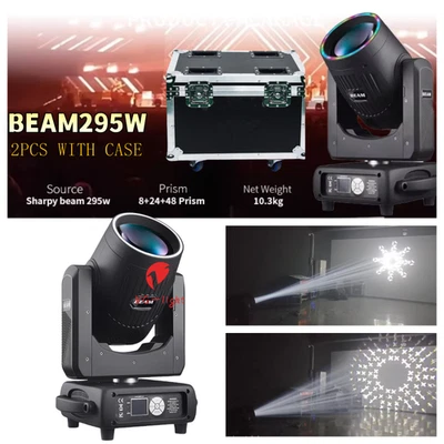 2PC 295W Mini Prism King Sharpy Beam Moving Head Light DJ DISCO 14r Stage Lights - Image 1 of 4