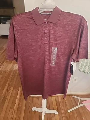 CAMISA DE GOLF/BUSINESS LONDON FOG MANGA CORTA TALLA MEDIANA - GRANATE Foto 1 de 4