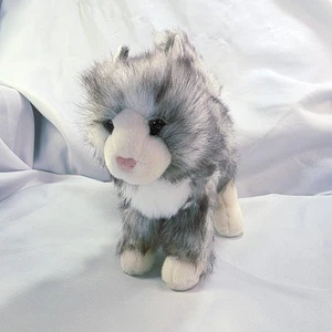 Douglas Cat Plush Gray Purple Frosted Hue White 1864 Tail Up 10 Inch 2016 - Picture 1 of 11