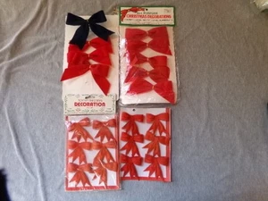Lote de Arcos de Navidad Vintage Flocados y Terciopelo Nuevo Antiguo Stock Algunos Atados - Imagen 1 de 8