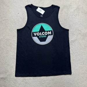 Canotta Volcom ragazzo XL nera senza maniche canotta frazionaria logo Volcom Stone NUOVA - Foto 1 di 12