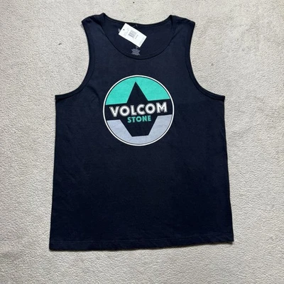 Camiseta sin mangas Volcom para niños XL negra sin mangas fraccional logotipo Volcom Stone NUEVA Foto 1 de 4