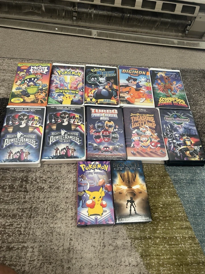 Lot Of 12 VHS Pokémon, Digimon, Power Rangers - Image 1 of 1