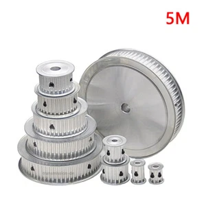 5M 10-100 Zähne Riemenscheibe Zahnrad Kein Schritt für 15mm Breite Zahnriemen - Picture 1 of 27