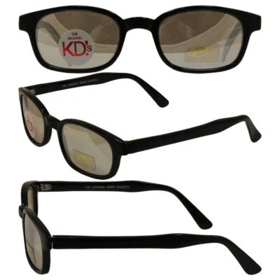 PACIFIC COAST FEATHER KD Original KD's CLEAR MIRROR LENS Sunglasses Motorcycle Glasses & Pouch 20113