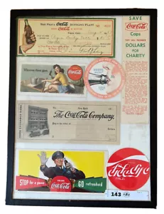 Vintage 1940 s Coca Cola Framed Advertising Collage Collection Very Interesting! - Picture 1 of 8