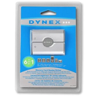 Dynex DX-CR6N1 External USB 6-in-1 Multi Memory Card Reader/Writer Open Box - Image 1 of 3