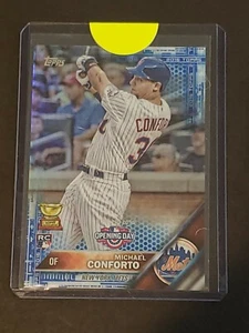 2016 Topps Opening Day Rifrattore Michael Conforto RC True Rookie - Foto 1 di 2