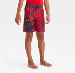 Boys’ Spider-Man Swim Shorts Red L - Picture 1 of 3