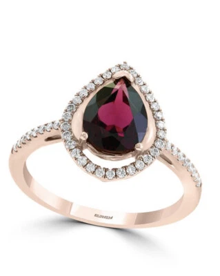 ¡NUEVO! Anillo Effy Oro Rosa 14K, Diamantes y Rodolita / Talla 7 / $2,400 Foto 1 de 4