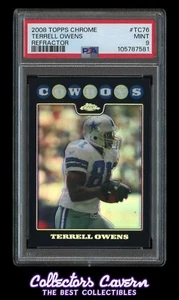 2008 Topps Chrome Refractor #TC76 Terrell Owens PSA 9 (MINT) POP 1 None Higher - Picture 1 of 2