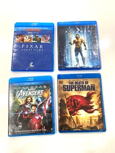 4 Blue Ray DVD Bundle Movie Lot DC- Marvel - Foto 1 di 8