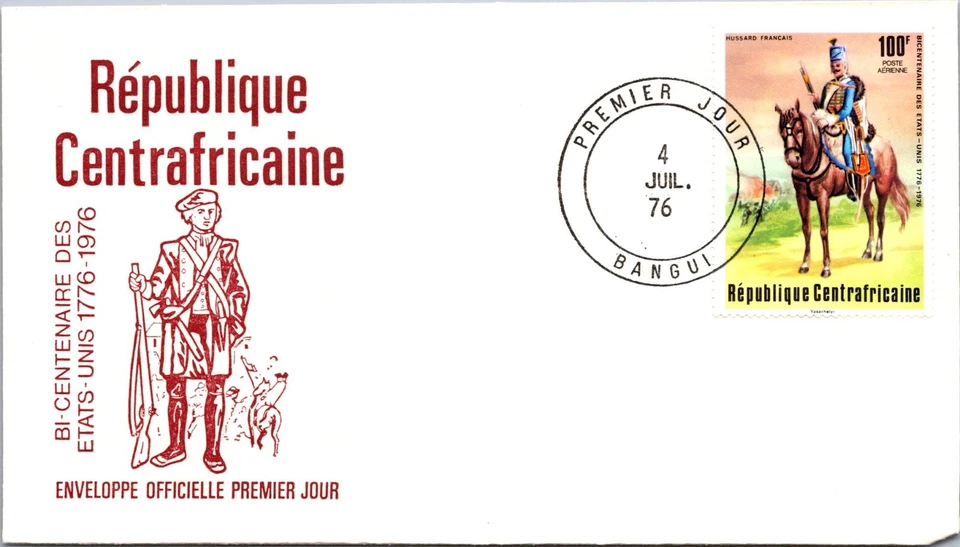 África Central FDC 1976 - Bicentenario de Estados Unidos - F64421 Foto 1 de 2