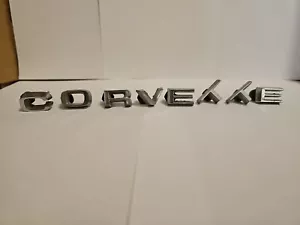 Corvette Rear Bumper Letters Emblem C O R V E T T E 1974-1975 Script Vtg Parts - Foto 1 di 11