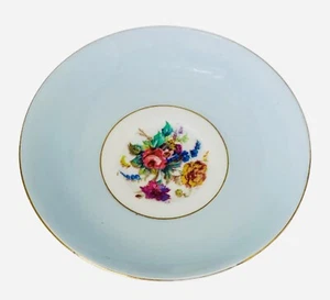 Colclough England CLC6 Flowers Blue Band Bone China Saucer For Demitasse Cup NEW - Picture 1 of 4