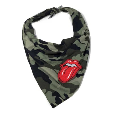 Máscara facial Rocker Camo Bandanna parche bordado labios máscara facial pañuelo camuflaje Foto 1 de 3