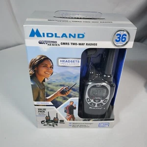 Midland Radio GXT1000VP4 GMRS 2-drożne radia ze słuchawkami. 2-pak fabrycznie nowe zapieczętowane - Zdjęcie 1 z 5