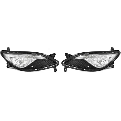 Pair Clear Fog Light Cover Connect Set For Hyundai Genesis Coupe 2013-2017 LH RH Foto 1 de 4