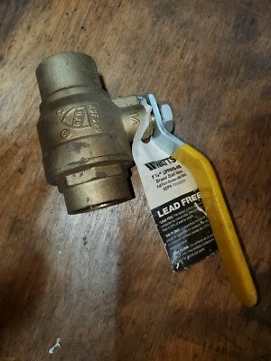 Watts 0555294 1-1/4" LFFBVS-4B Full Port, Brass Ball Valve Sweat Solder NEW  - Image 1 of 4
