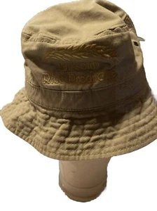 Missouri Rice Producers Khaki Beige Advertising Logo Canvas Bucket Hat One Size - Picture 1 of 8