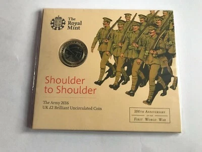 2016 FIRST WORLD WAR 2 TWO POUND COIN BRILLIANT UNCIRCULATED BU BUNC PACK - Image 1 of 3