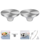  2 Pcs Universal Pan Lid Oven Stainless Steel Pot Top Practical Handle for Cover