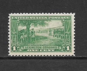 UNITED STATES SCOTT 617 MNH F/VF - 1925 1c DP GREEN LEXINGTON-CONCORD ISSUE (D) - Picture 1 of 2