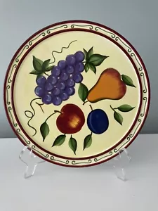 Sonoma Lifestyle Servierkäseteller Obstdesign handbemalt 9 Zoll - Bild 1 von 7