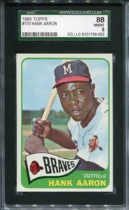 1965 Topps Baseball # 170 Hank Aaron (NM-MT) SGC 8 - Picture 1 of 2