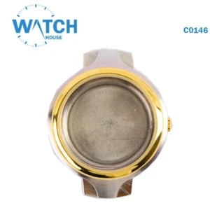 original vintage hecho en Suiza estuche de reloj acero inoxidable impermeable #C0146# - Imagen 1 de 4