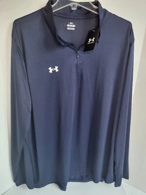 Under Armour Men's Locker 1/4 Zip Pullover Navy Blue Adult 2XL/2TG/2EG - Image 1 of 2