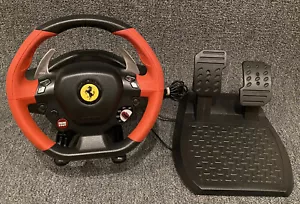 Xbox One Thrustmaster Ferrari 458 Spider Racing Wheel & Pedals •Near Mint• - Picture 1 of 6