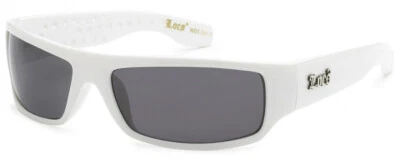 Locs Men's White Rectangle Sunglasses (LOC9003-WHT) *NEW* *FREE Shipping* - Image 1 of 4