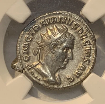 Imperio Romano AD 249-251 Trajano Decio AR Doble Denario NGC Elección VF S3 / S4 Foto 1 de 4