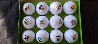 Vintage Mickey Disney Characters Titleist Acushnet 1 Dozen Golf Ball Balls Box  - Image 1 of 4