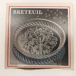 Vintage Floral Crystal Coasters Breteuil France - Picture 1 of 4