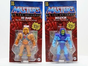 Masters Of The Universe Origins MOTU Skeletor + He Man 2020 Retro w/ Comics NEW - Picture 1 of 6