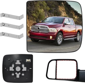 Towing Mirror Glass Heated Upper For Dodge Ram 1500 2500 3500 Driver Side Left - Picture 1 of 9