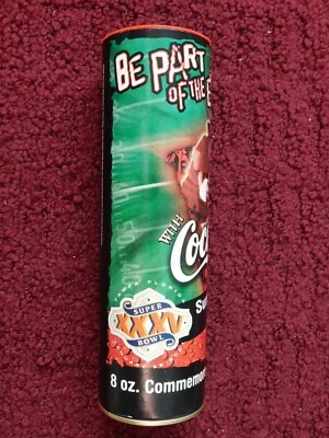SUPER BOWL XXXV @ TAMPA 28 DE ENERO 2001 - BOTELLA DE COCA-COLA CONMEMORATIVA 8 OZ - CAJA ORIGINAL Foto 1 de 4