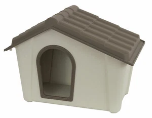 CUCCIA PER CANI TAGLIA MEDIA TORTORA/BEIGE RESINA 57X39X42H COD.93379 - Foto 1 di 1