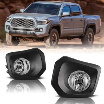 fit 2016-2022 Toyota Tacoma SR SR5 Clear Bumper Fog Lights H11 Lamps Wiring Kit — 第 1/4 张图片