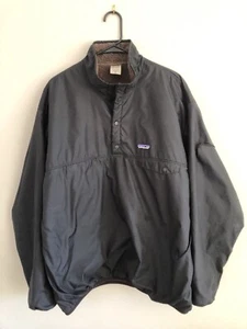 Vtg Patagonia Glissade Jacket XL 2001 Black Bear Brown Deep Pile Fleece DAMAGED - Picture 1 of 10