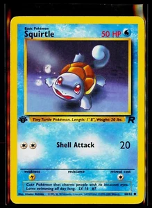 Squirtle 68/82 Team Rocket 1a Edizione 2000 Carta Pokemon TCG Vintage HP/DMG! - Foto 1 di 2