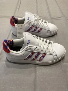adidas Women's Grand Court 2.0 Tennis Shoes Low Top White Sneakers Size 7.5 - Picture 1 of 9