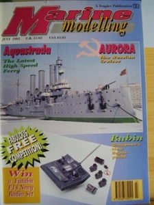 MARINE MODELLING MODEL BOATS MAG JULY 1993 AURORA RUSSIAN CRUISER AQUA STRADA - Picture 1 of 5