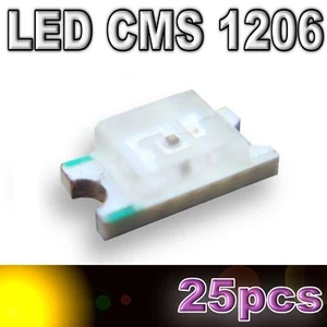 107/25# LED CMS 1206 Jaune 160mcd - SMD yellow - 25pcs - Imagen 1 de 1