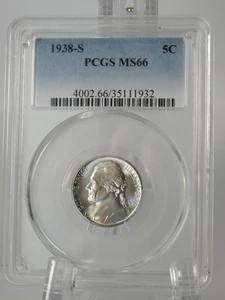 1938-S PCGS Graded MS66 - Jefferson Nickel - Picture 1 of 2