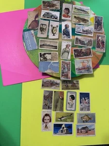 lot of 100 x Old tobacco/cigarette cards Like Seen In This Photo Lot 1930s+/- - Picture 1 of 9